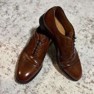 Johnson & Murphy Brown Oxford Cap Toe Dress Shoes